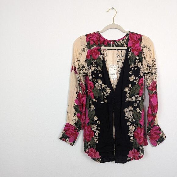 NWT Free People Floral Print Mikayla Tunic Top - Picture 3 of 10